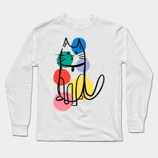 Abstract cat number 2 Long Sleeve T-Shirt